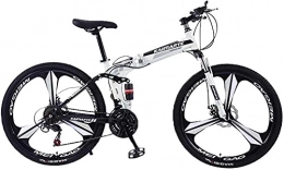 XBSXP Bicicleta de montaña, Bicicleta de montaña Plegable de 26 Pulgadas, Bicicleta de montaña Plegable, Bicicleta Plegable para Hombres y Mujeres para Montar al Aire Libre -21 Velocidad