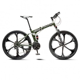 YB&GQ Bicicletas de montaña plegables YB&GQ Suspensión Completa Adulto Bicicletas De Montaña con Frenos De Disco, Bicicletas MTB para LOS Hombres Mujeres Intermedio A Avanzado, 24in Bicicleta Plegable Bicicleta De Montaña