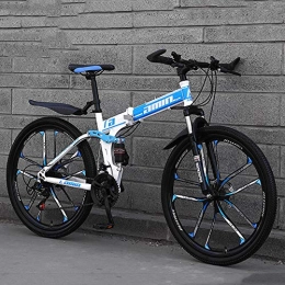 Yike Bicicleta Yike Bicicleta de montaña Plegable de Acero con Alto Contenido de Carbono Bicicletas de Carretera con Frenos de Disco Bicicletas Todo Terreno Unisex Adulto