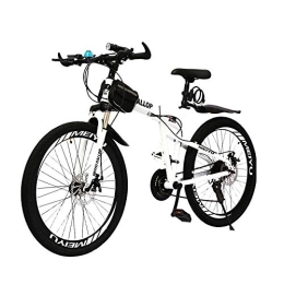 YXWJ Bicicletas de montaña plegables YXWJ MTB for Hombres Mujeres Bicicleta Carretera (24 velocidad, velocidad 27, 30 velocidad) Bicicletas de doble freno de disco de bicicletas plegables bastidor de suspensión y la suspensión de doble T