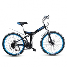 ZHJBD Worth Having - Bicicleta de montaña Plegable Unisex Mini Mini Bicicleta de aleación Ligera para Hombres para Hombres Mujeres con Asiento Ajustable Sillín, Aluminio, Frenos de Disco