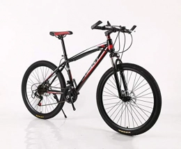 ZWR Bicicleta 24 / 26 pulgadas Mountain Bike MTB con freno de disco, bicicleta para hombres y mujeres, 21 / 24 / 27 / 30 velocidades Shimano, color rojo, tamaño 26inch 30 Speed