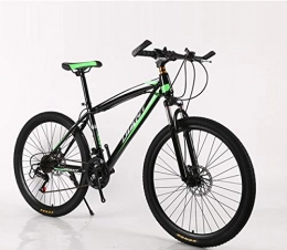 ZWR Bicicletas de montaña 24 / 26 pulgadas Mountain Bike MTB con freno de disco, bicicleta para hombres y mujeres, 21 / 24 / 27 / 30 velocidades Shimano, color verde, tamaño 26inch 21 Speed