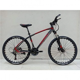 XNEQ Bicicleta 24 del freno de disco / 27 Aceite velocidad freno bicicleta por la montaña, variable Off-Road velocidad suave cola de la bicicleta, aceite doble freno de disco, la absorción de choque, Rojo, 27 Speed