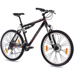 KCP Bicicleta 26"KCP bicicleta de montaña pump-2aleacin de 21velocidades Shimano suspensin Dual, unisex negro-(26cm)