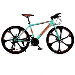 RSJK Bicicleta Adult Mountain Bike Cross Country Speed Racing Unisex 26" 30 Speed System Front and Rear Mechanical Disc Brakes One Wheel Red@6 Cuchillo Verde_30 velocidades 26 Pulgadas [160-185cm
