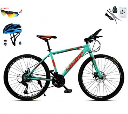 AI-QX Bicicleta AI-QX 26" - Bicicleta BTT de montaña para Hombre, 30 velocidades, Cuadro Aluminio, Frenos V-Brake, Verde