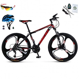 AI-QX Bicicletas de montaña AI-QX Bicicleta Montaa 26", 30V. Sistema de Frenos de Aceite Incluyendo Gafas y Casco, Rojo