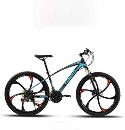 Alqn Bicicleta de montaña de velocidad variable para adultos, bicicletas de doble freno de disco, bicicleta de motos de nieve en la playa, marco de acero de alto carbono actualizado, ruedas de 26 pul