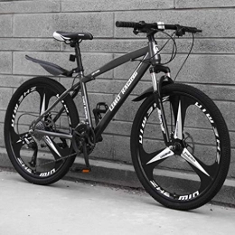 Alqn Bicicletas de montaña Alqn Bicicleta de montaña para adultos, bicicleta de playa con marco de acero con alto contenido de carbono, bicicletas de nieve todo terreno con doble freno de disco, ruedas de aleacin de magnesio