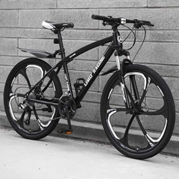 Alqn Bicicletas de montaña Alqn Bicicleta de montaña para adultos, bicicleta de playa con marco de acero con alto contenido de carbono, bicicletas de nieve todo terreno con freno de doble disco, ruedas integradas de aleacin d