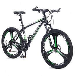 AZXV Bicicletas de montaña AZXV Bicicleta Completa de la Bicicleta de montaña Bicicleta de Acero de Alto Carbono, Dual Dual Dual Dual-FRENAS DE ARQUEMA DE ARQUEMA ADULTIVO Adultos MTB Bicicleta, 21 Black Green
