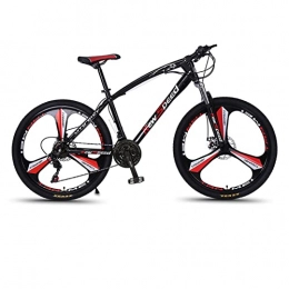 AZXV Bicicletas de montaña AZXV Bicicleta de montaña para Hombre, suspensión de Acero Alto-Carbono MTB Bicicleta, 21 velocidades Drivetrain, Rueda de 26 Pulgadas, Freno de Disco Dual Antideslizante red-26inch