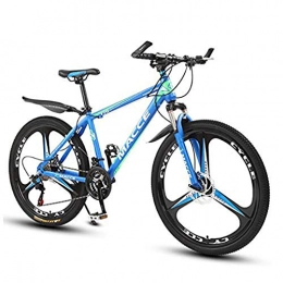 B-D Bicicleta De Montaña 21 Velocidades MTB Bicicleta De 26 Pulgadas Horquilla De Suspensión Bike 3 Cuchillas Integradas,Azul