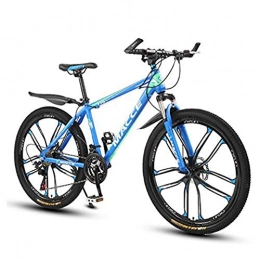 B-D Bicicleta B-D Bicicleta De Montaña para Hombre 26 Pulgadas, Bicicleta De Montaña De 21 Velocidades Bicicleta para Adultos Frenos De Doble Disco Acero De Alto Carbono Outroad Bicycle, Azul