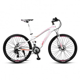 Yuxiaoo Bicicleta Bicicleta, bicicleta de montaña, bicicleta de doble choque de 27 velocidades, con marco de aleación de aluminio, para mujeres y adolescentes, no es fácil de deformar, fácil de instalar, antidesli