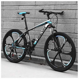 ACDRX Bicicleta Bicicleta, Ciclismo De MontañA, Bicicleta MontañA, De Doble Disco De Freno, Adulto 26 Pulgadas 21 Velocidades Hard Tail Bicicleta, Marco De Acero De Alto Carbono, Black Blue