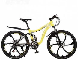 WJJH Bicicletas de montaña Bicicleta de bicicleta de montaña de 26 pulgadas para adultos, hombres y mujeres, bicicletas de MTB con marco de acero de alto carbono, suspensin completa, ruedas de aleacin de aluminio, , B, 24 speed