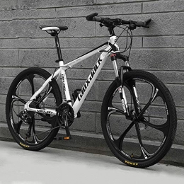 CHJ Bicicleta Bicicleta de Cola Dura de 26 Pulgadas, Bicicleta de Montaa de Campo Traviesa para Hombres Y Mujeres Adultos, Absorcin Impactos Freno de Doble Disco de 21 Velocidades, 1