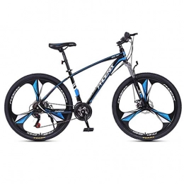 Dsrgwe Bicicletas de montaña Bicicleta de Montaa, Bicicleta de montaña, de 26 pulgadas rueda del mag, bicicletas de marco de acero al carbono, 24 de velocidad, doble disco de freno y suspensin delantera ( Color : Black+Blue )
