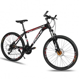 FBDGNG Bicicleta Bicicleta de montaña 26 en rueda 21 / 24 / 27 velocidad doble freno de disco marco de aleación de aluminio MTB bicicleta para hombres, mujeres, adultos y adolescentes (tamaño: 27 velocidades, color: rojo)