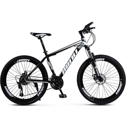 YGTMV Bicicletas de montaña Bicicleta de montaña, 40 acero de alto carbono de absorción golpes al aire libre Bicicletas 21 / 24 / 27 / 30 velocidades frenos de disco bicicleta de 26 pulgadas, para adultos estudiantes