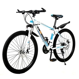 Mountain Bike Bicicletas de montaña Bicicleta de montaña bicicleta de velocidad variable (26 pulgadas 21 / 24 / 27 velocidades blanco azul; negro rojo; negro azul) freno de disco doble bicicleta de estudiante bicicleta de suspensión de ca