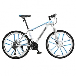 FFF-HAT Bicicleta Bicicleta de montaña con 10 ruedas de corte, bicicleta para adultos de 26 pulgadas, 24 velocidades / 27 velocidades / 30 velocidades, velocidad variable, frenos de doble disco de doble suspensión