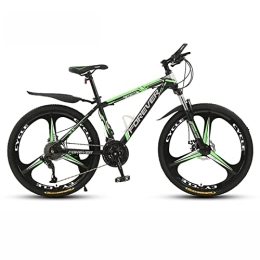 KOSFA  Bicicleta de montaña con ruedas de 26 pulgadas / bicicletas para hombres 21 / 24 / 27 / 30 velocidades Marco de acero de alto carbono engrosado con freno de disco doble mecánico, F, 21 speed
