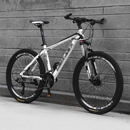 DKZK Bicicletas de montaña Bicicleta De MontañA De 21 / 24 / 27 / 30 Velocidades para Adultos Cuadro De SuspensióN Completa De Aluminio Ligero Horquilla De SuspensióN Freno De Disco