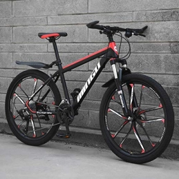 Langlin Bicicletas de montaña Bicicleta de montaña de 26 "para adultos Bicicleta todoterreno que absorbe los golpes con suspensin delantera, asiento ajustable, marco de acero con alto contenido de carbono, 01, 26 inch 21 speed