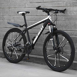Langlin Bicicletas de montaña Bicicleta de montaña de 26 "para adultos Bicicleta todoterreno que absorbe los golpes con suspensión delantera, asiento ajustable, marco de acero con alto contenido de carbono, 02, 26 inch 30 speed