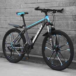 Langlin Bicicletas de montaña Bicicleta de montaña de 26 "para adultos Bicicleta todoterreno que absorbe los golpes con suspensión delantera, asiento ajustable, marco de acero con alto contenido de carbono, 04, 26 inch 30 speed