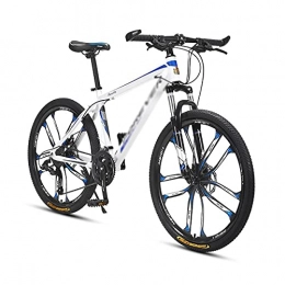 FBDGNG Bicicletas de montaña Bicicleta de montaña de 26 pulgadas, 21 velocidades, freno de disco doble, bicicleta de ciudad Moutain, adecuada para hombres y mujeres entusiastas del ciclismo (tamaño: 27 velocidades, color: azul)