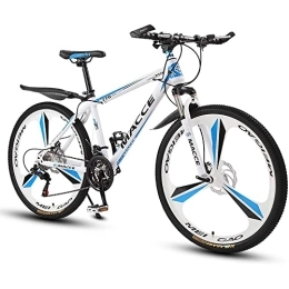 RSDSA Bicicleta Bicicleta de montaña de 26 pulgadas 3 ruedas de corte Bicicleta de montaña de suspensión completa con bloqueo Horquilla de suspensión 150 kg de capacidad de carga adecuada para adultos, Blanco, 21speed