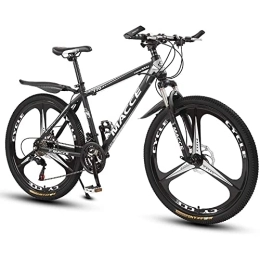 RSDSA Bicicleta Bicicleta de montaña de 26 pulgadas 3 ruedas de corte Bicicleta de montaña de suspensión completa con bloqueo Horquilla de suspensión 150 kg de capacidad de carga adecuada para adultos, Negro, 24speed