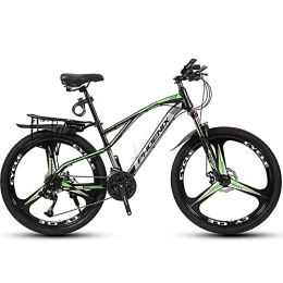 FAXIOAWA Bicicleta Bicicleta de montaña de 26 pulgadas, bicicleta de montaña con freno de disco doble de 21 / 24 / 27 / 30 velocidades, bicicleta de montaña rígida de acero con alto contenido de carbono, suspensión delanter