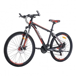 FBDGNG Bicicleta Bicicleta de montaña de 26 pulgadas de 24 velocidades, marco de aleación de aluminio ligero MTB freno de disco dual bicicleta de montaña para hombres y mujeres (color: negro rojo)