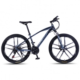 AZXV Bicicleta Bicicleta de montaña de Adultos, 21 velocidades Suspensión Acero de Alto Contenido de Carbono MTB Bicicleta, Marco de Aluminio 24 / 26 Pulgadas Ruedas, Frenos Dual Ant blue1-26inch
