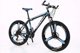 backpacke Bicicleta Bicicleta de montaña de una Rueda Freno de Disco de absorcin de Choque Bicicleta de montaña Bicicleta de Velocidad Variable-Negro Azul_26 Pulgadas x 17 Pulgadas
