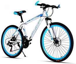 Suge Bicicletas de montaña Bicicleta de montaña, Doble Disco de Freno de la Bici Que compite con Shift / 30 Velocidad de 26 Pulgadas Campo a travs por Adultos Esqu de Bicicletas for Adultos (Color : Blue, Size : 24 Speed)