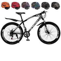 COKECO Bicicletas de montaña Bicicleta De Montaña Hardtail De Aluminio, Bicicleta Disco De 26 Pulgadas Bicicleta De Estudiante De 21-27 Velocidades Bicicleta(se Proporcionan Cascos De Colores Aleatorios Gratis)