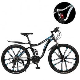Bicicleta de montaña HZYYZH Off-Road para adultos, ligera y todoterreno, marco duro, 26 pulgadas, bicicleta de ciudad, bicicleta de montaña, azul, 24 velocidades
