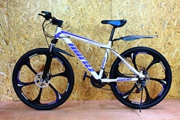 Desconocido Bicicleta Bicicleta de montaña junior azul 26 '' rueda 21 velocidades marco de acero frenos de disco niños y niñas