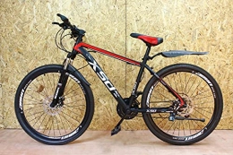 Desconocido Bicicleta Bicicleta de montaña junior negra y roja 26'' rueda 21 velocidad marco de acero frenos de disco niños y niñas ZL