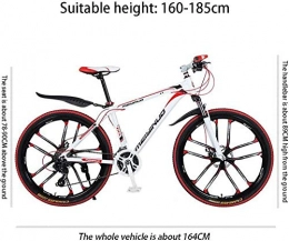 Abrahmliy Bicicleta Bicicleta de montaña ligera freno de doble disco 26 pulgadas aleación de aluminio / acero al carbono 21 / 24 / 27 velocidad bicicleta de montaña absorción de impactos 3S 8 21 velocidad-27 velocidad
