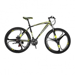 EUROBIKE Bicicleta Bicicleta de montaña LZX1 27.5 pulgadas 21_Velocidades Doble Disco Freno 3_Radios Ruedas 27.5 pulgadas Bicicleta de Montaña Amarillo