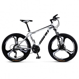 WYLZLIY-Home Bicicletas de montaña Bicicleta de montaña Mountainbike Bicicleta Bicicletas de montaña de acero al carbono Rígidas Barranco bicicletas de doble freno de disco delantero y de bloqueo Tenedor, 26 pulgadas de ruedas Biciclet