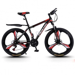 WYLZLIY-Home Bicicletas de montaña Bicicleta de montaña Mountainbike Bicicleta Bicicletas de montaña de la bici adulta de ruedas de acero al carbono 27 Velocidad Barranco bicicletas, doble disco de freno y suspensión delantera, 26 pulg