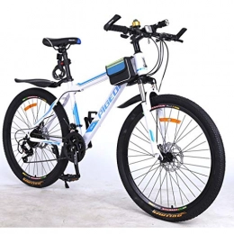 WYLZLIY-Home Bicicletas de montaña Bicicleta de montaña Mountainbike Bicicleta For mujer for hombre Frente Barranco bicicleta de doble suspensión de 26" bicicletas de montaña de doble freno de disco con 21 velocidades, chasis de acero